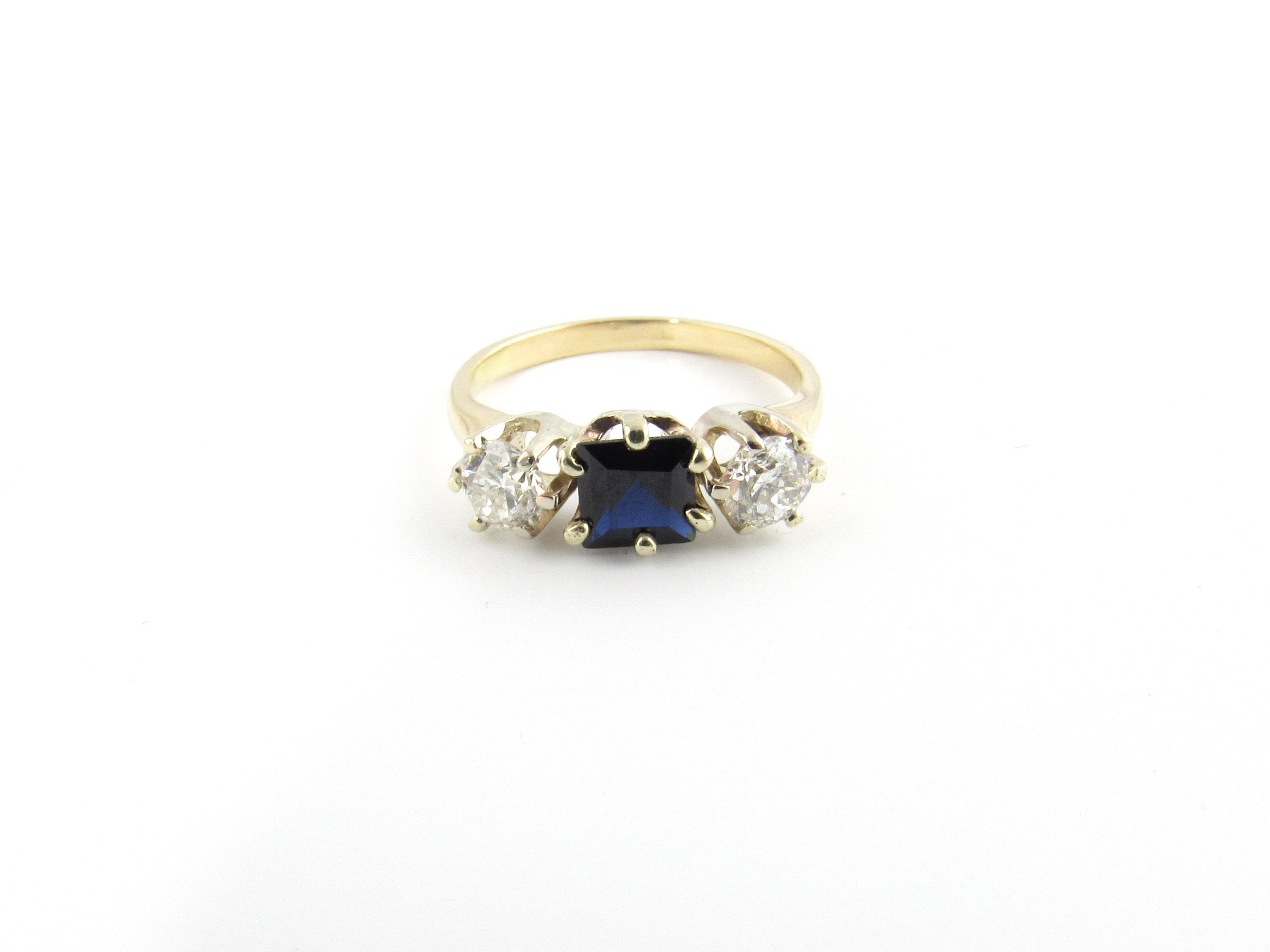 14 カラット イエロー ゴールド ラボ クリエイト サファイア