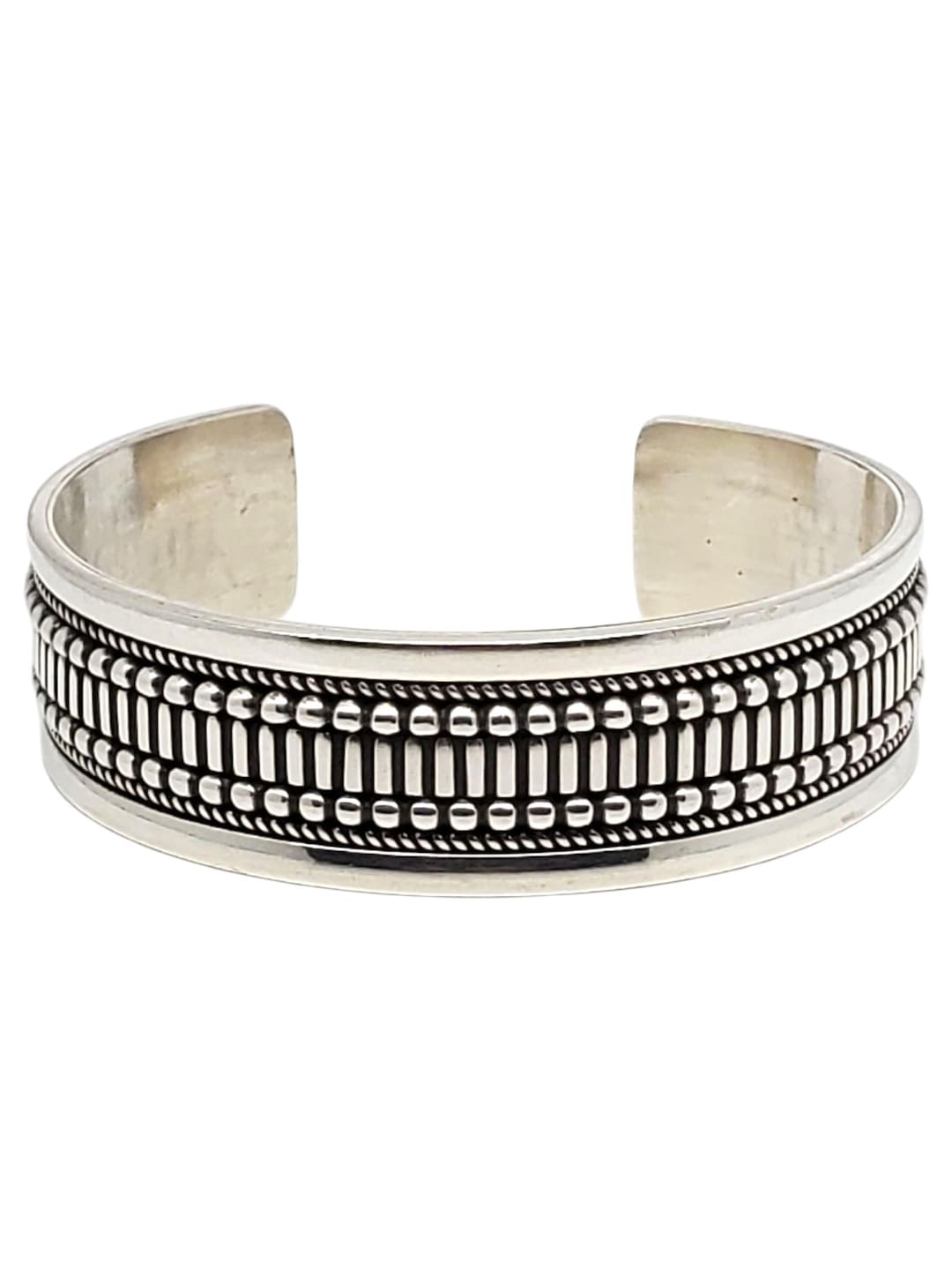 Ron Y Sterling Silver Navjo Geometric Cuff Bracelet #22439 - Etsy