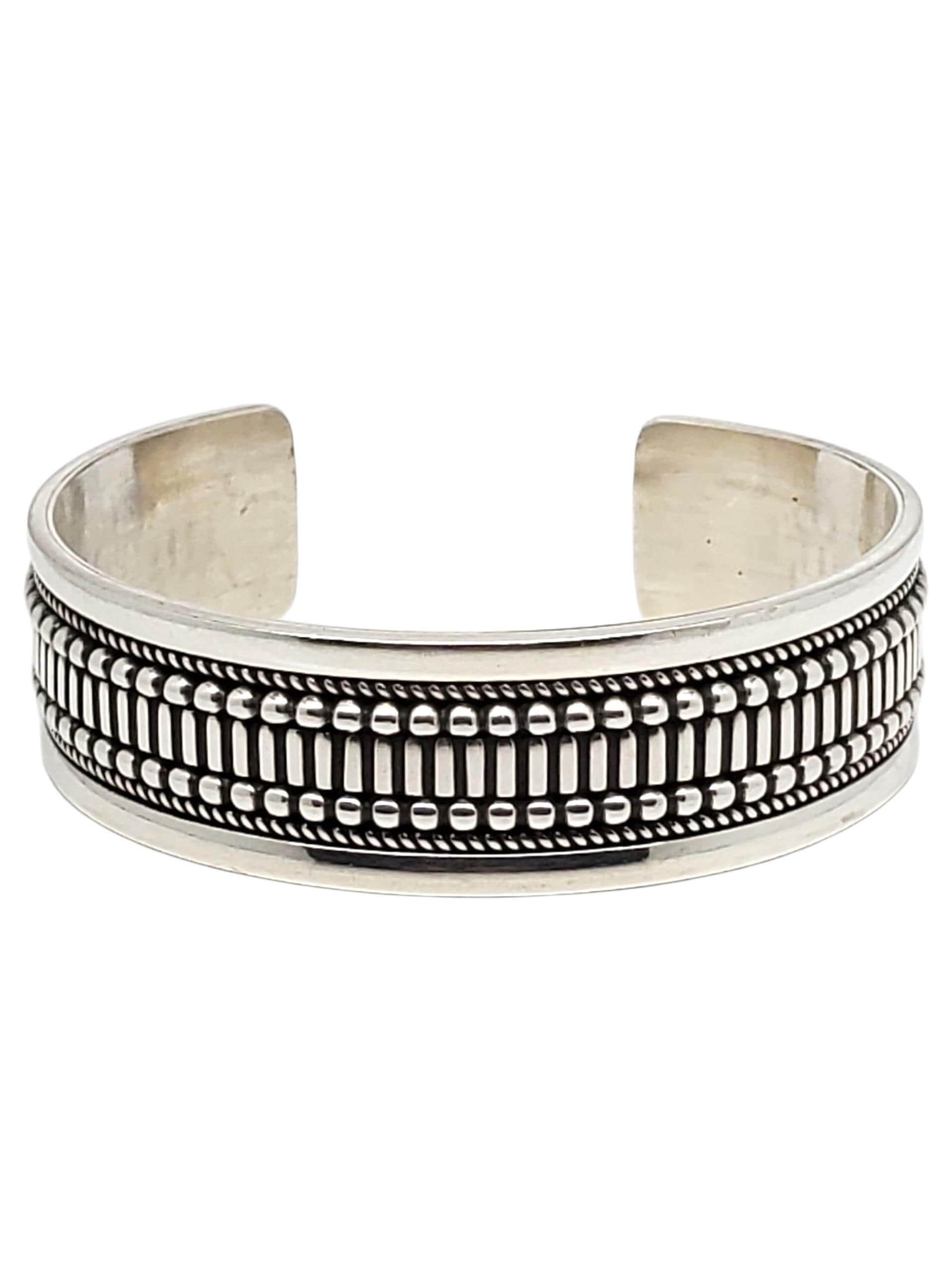 Ron Y Sterling Silver Navjo Geometric Cuff Bracelet #22439 - Etsy