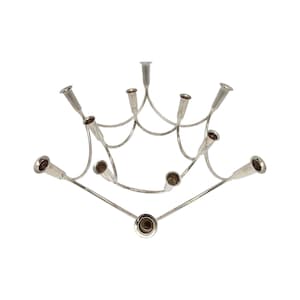 Juego de 2 candelabros de plata de ley de Eigel Jensen para Michelen Denmark 20608