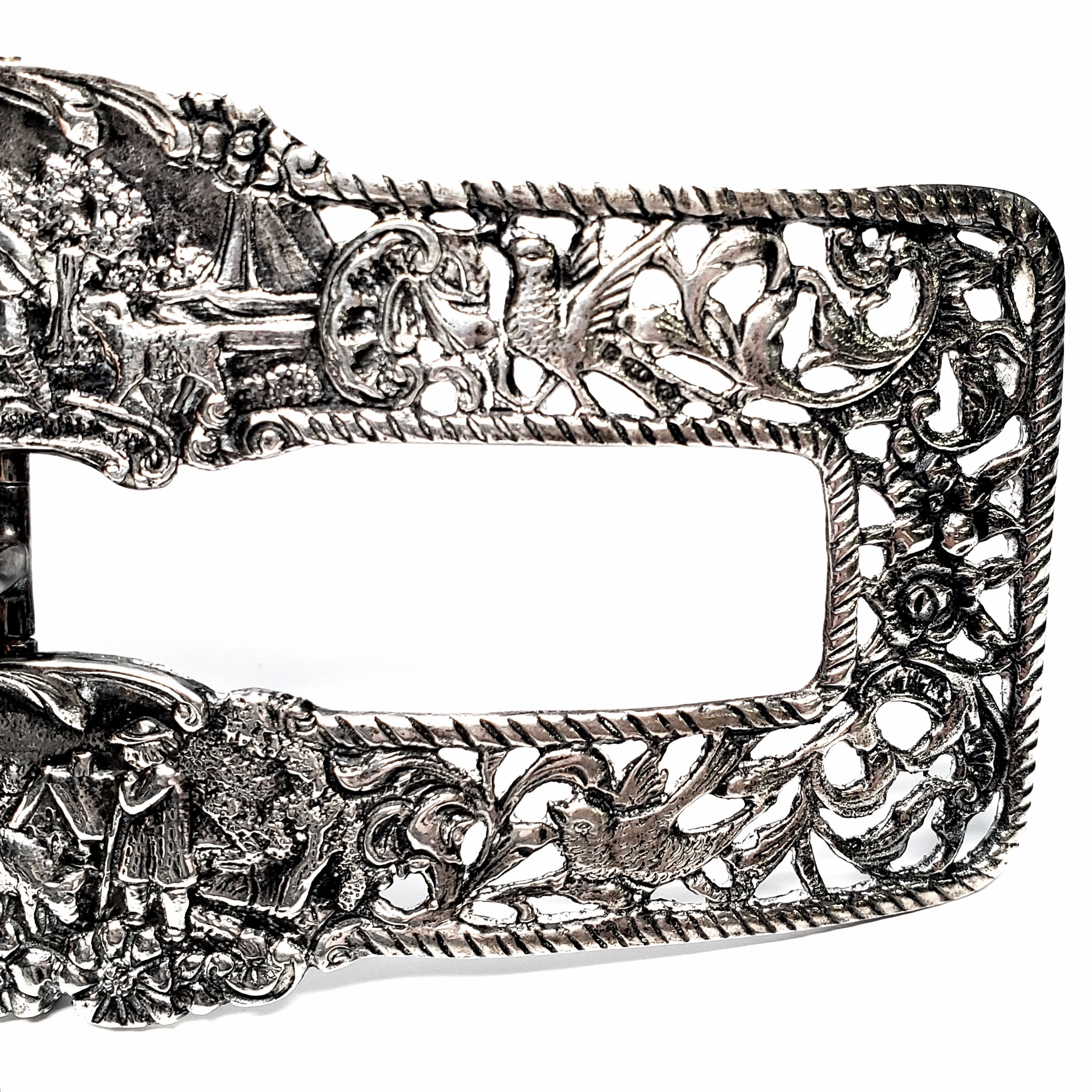 Vintage Shreve Crump & Low Sterling Silver Large Belt Buckle #6623 Antique Sterling Silver Sugar Caster Shreve Crump & Low Co  main image 4