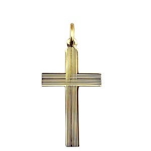 18k Yellow Gold Cross Pendant #22382
