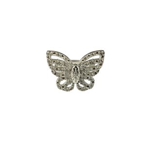 Dazzling Rock 10 Karat Weißgold Diamant Schmetterling Ring Größe 7 #18242