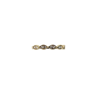 Vintage 18 Karat Yellow Gold and Diamond Band Ring size 6.75 #15350