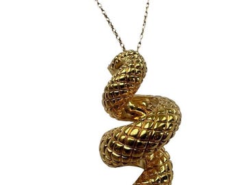 18k Yellow Gold Snake Pendant #26827