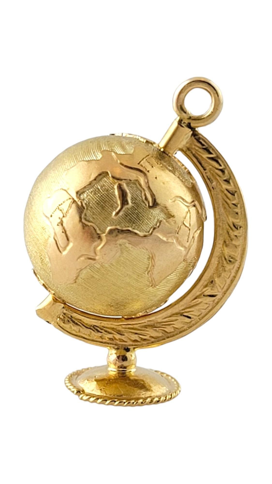 14k Yellow Gold Rotating Desk Globe Charm #20970