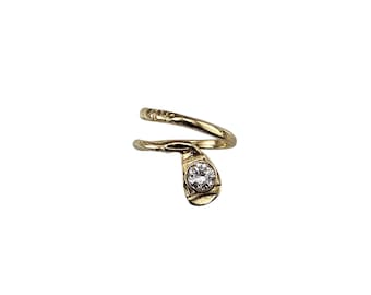 14k Yellow Gold Diamond Gold Club Ring Size 4 #24393