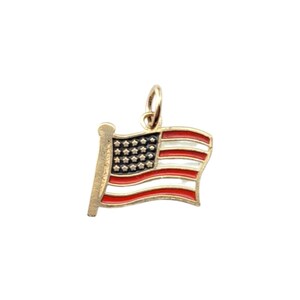 10 Karat Yellow Gold Usa Flag Charm #20888