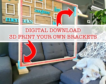 Rug Tuft Tufting Frame Bracket - DIGITAL DOWNLOAD for 3D Printers with Corner Brackets, Yarn Guide, Yarn Holder