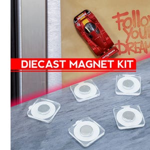 Magnet Kits for HotWheels, Matchbox, Mini GT - Convert Your Die Cast car into a magnet for tool box, refrigerators, metal - for 5 Cars