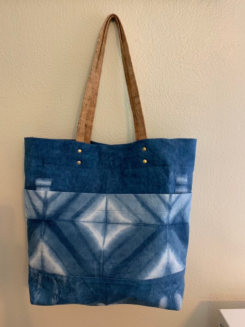 Five Pocket Shibori Tote Bag