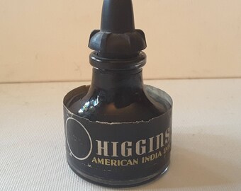 Higgins American India ink bottle