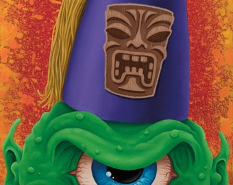 Tiki Fez (#1, #2 and #3) Archival Giclee Print SET!!