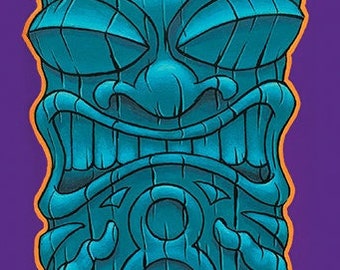 V8 Tiki Archival Giclee Print