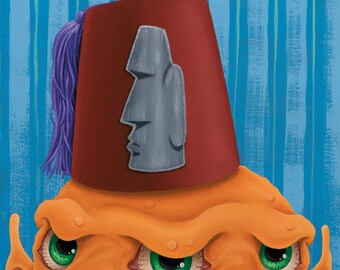 Tiki Fez #3 Archival Giclee Print