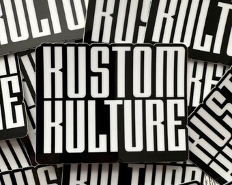 Kustom Kulture Sticers White