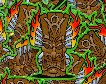 V8 Tiki Sticker