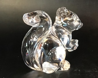 Figura de ardilla de cristal transparente, pisapapeles de cristal artístico con forma de animal.
