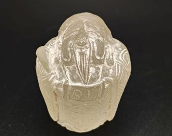 Chinese Style Scholar Sage Figurine with Decorative Carving