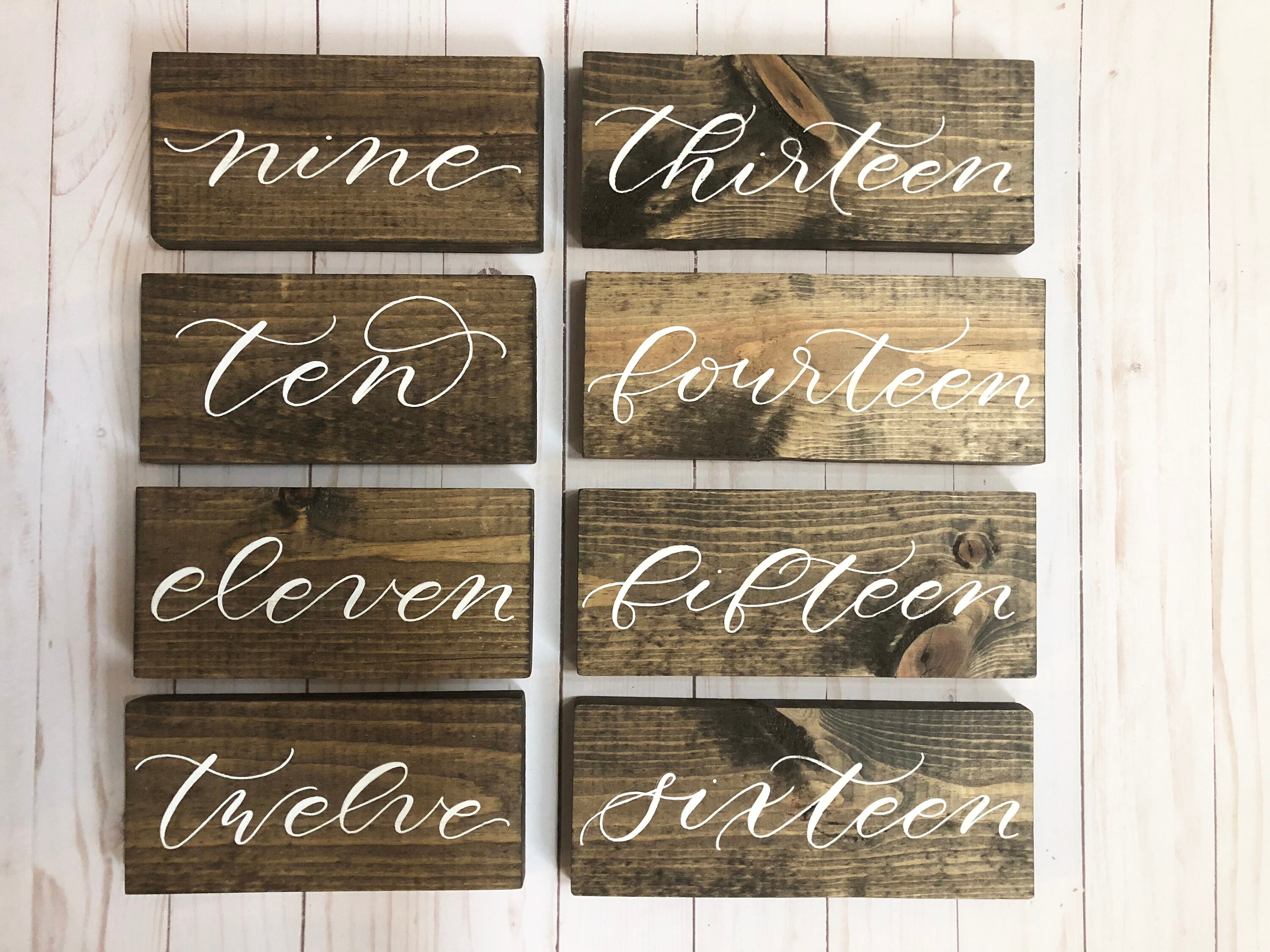 Wood Table Numbers . Wooden Block Table Numbers . Rustic Etsy