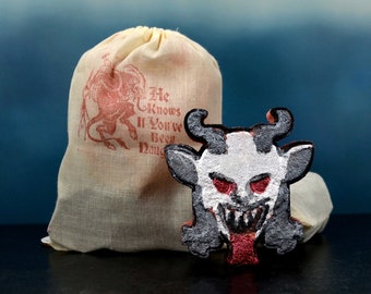krampus, bath bomb gift set, spooky christmas, stocking stuffer for teens