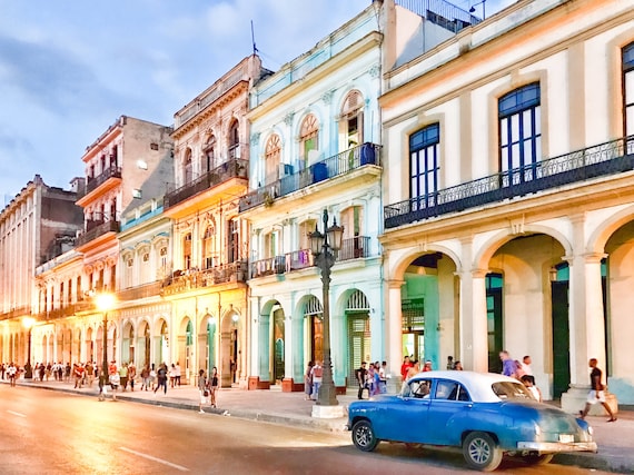 Fine Art Photography Cuba, Photography Prints Fine Art, Cuban Photos, Havana Street Scene Photograph Print, Large Photography on Canvas