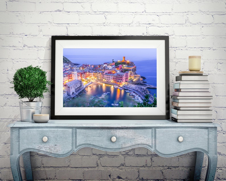 Vernazza Dusk Vernazza Italy Art Print Italian Photography - Etsy