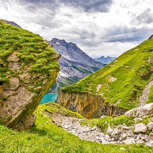 Hideaway, Mountain Print, Switzerland Photography, Mountain Decor, Large Wall Art, Travel Photo, Travel Photography, Switzerland Photo