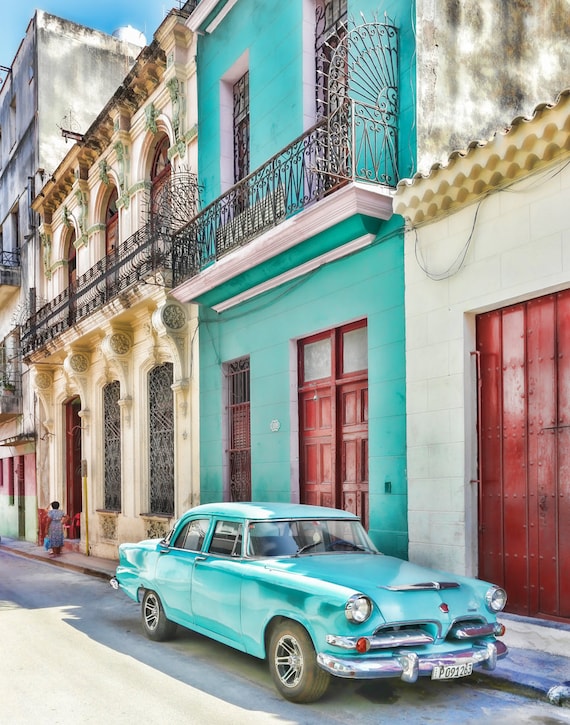 Havana Style, Classic Car Photo, Cuba Art Print, Canvas, Cuban Decor, Large Wall Art, Travel Photo, Travel Photography, Cuba photography,