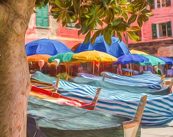 Sleeping Boats, Vernazza, Italy Art Print, Italian Photography, Italian Decor, Wall Art, Travel Photo, Travel Photography, cinque terre