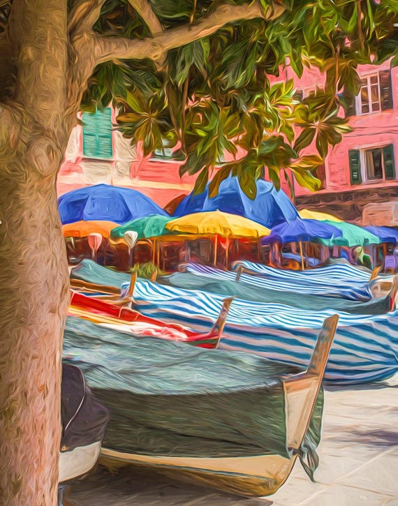 Sleeping Boats, Vernazza, Italy Art Print, Italian Photography, Italian Decor, Wall Art, Travel Photo, Travel Photography, cinque terre