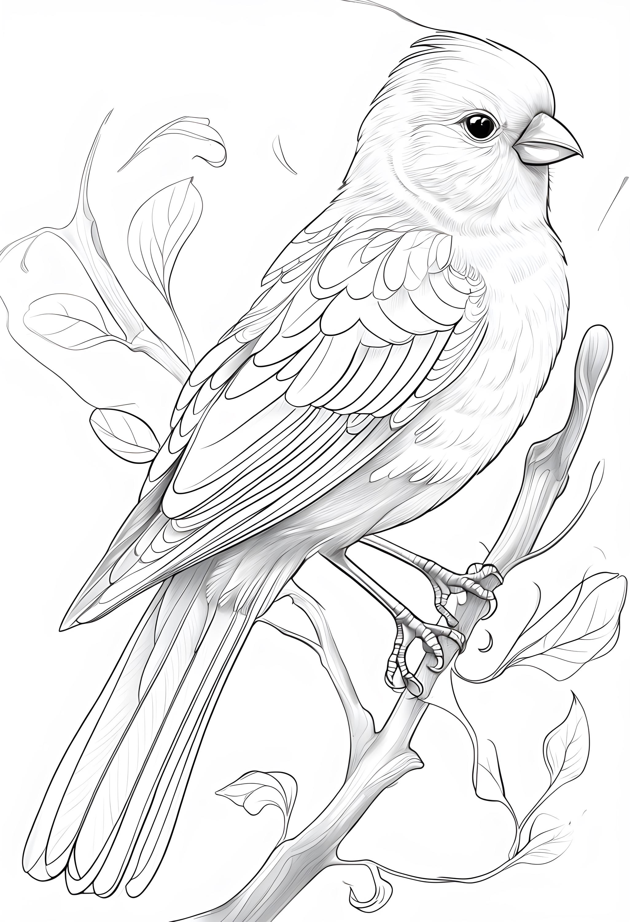 Adult Coloring Pages, Bird Coloring Book, Elegant Birds, Meditative ...