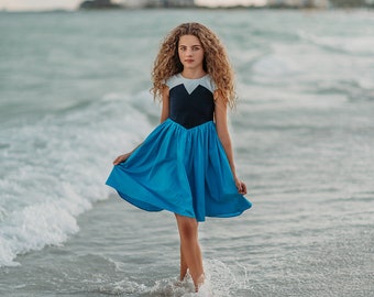 ariel blue sparkly dress