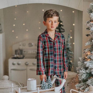 Geschenk für Sie und Ihn,Weihnachtsmorgen,Blackwatch Plaid,Family Matching,Frühstück mit Santa,Polar Express,Geschwister,Weihnachtsmorgen