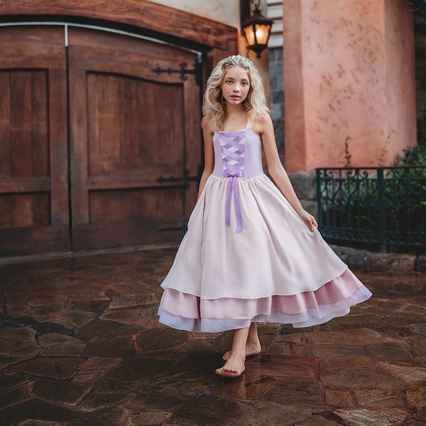 READY TO SHIP,Rapunzel dress,Rapunzel girls dress,rapunzel costume,rapunzel birthday dress,Princess dress girls,purple dress,tangled dress