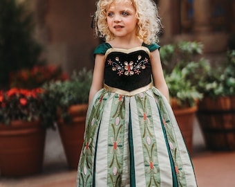 READY TO SHIP,Heirloom Disney Princess Dress,Anna Coronation Gown,Frozen Princess Costume,Disney Princess Ballgown, pageant,disney cosplay