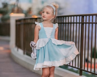 READY TO SHIP,Cinderella dress,princess dress, cinderella cosplay,twirl dress,cinderella birthday dress,halloween costume,birthday