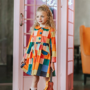 Coat of many colors,Girls Twirl Dress,Full Circle Skirt,Super Twirly,Soft,movie Dress,Twirl Dress,Fancy,pockets,book Dress,Toddler dress