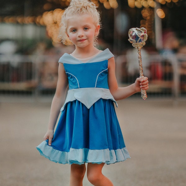 READY TO SHIP,Princess Aurora Costume,disney cosplay,Sleeping Beauty costume,princess twirl dress,disney world outfit,halloween,make it blue