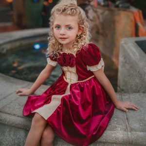 Red and gold disney princess dress discount