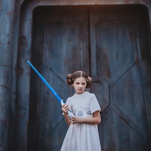 READY TO SHIP,Princess Leia costume,Star wars outfit,Girls Maxi dress, long dress,Halloween Costumes,Star Wars Birthday Outfit,Toddler Dress