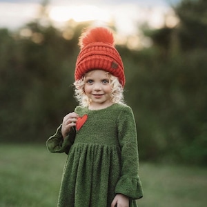 Grinch Christmas Dress,Girls Holiday Dress,The Grinch, Classic,Heart,Preppy kids clothes,sibling set,Christmas Church Dress, heart too small