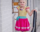 READY TO SHIP,Fancy Nancy costume,Fancy Nancy Dress,Disney Cosplay outfit,Disney Junior,Fancy Nancy Birthday,Girls dress, sensory outfit
