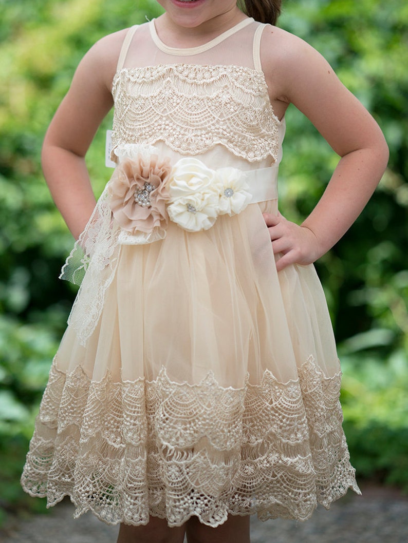 Rustic Country Wedding Flower Girl Dresses