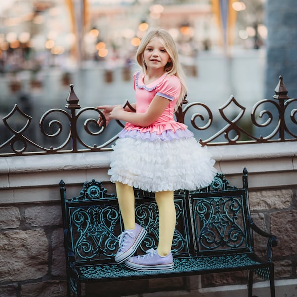 READY TO SHIP,Daisy duck dress,disney cosplay,girls disney world dress,disney family outfit,birthday outfit, halloween costume,disney fab 5