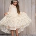 Ivory Girls flower Dress,Floor Length,girl flower,Ivory dress,Lace dress,Rustic Girls Dress,Boho girl flower dress,Vintage girl flower dress 