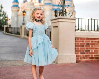 Cinderella Blue Ballgown – Toddler Princess Dress – Girls Birthday Outfit – Halloween Costume – Designed in Michigan & Ready to Ship-Disney