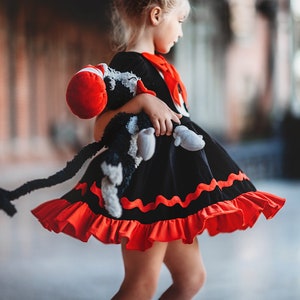 READY TO SHIP,Cat in the hat dress, dr. Seuss cosplay,100 days of school,cotton twirl dress,summer reading, elementary student,seussical image 3