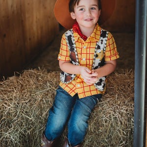 READY TO SHIP Woody Toy Story Costume,Boys Costumes,Toddler Costumes,Boys Halloween Costume,Family Disney Costume,Disney Shirt,Toy Story image 4