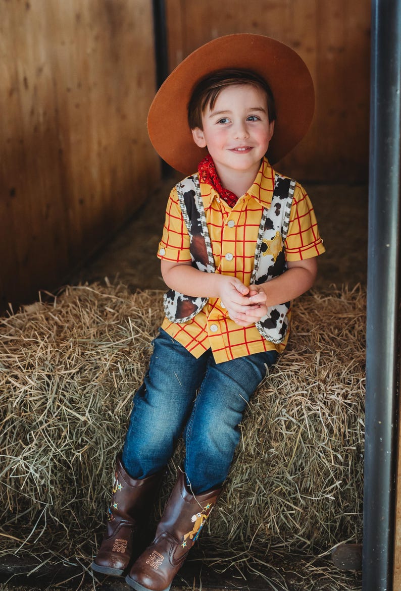 READY TO SHIP Woody Toy Story Costume,Boys Costumes,Toddler Costumes,Boys Halloween Costume,Family Disney Costume,Disney Shirt,Toy Story image 4